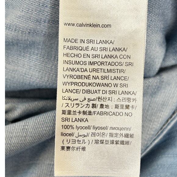 Calvin Klein Jeans Jumpsuit Women's Size S Chambray Denim Blue Casual Basics - Picture 10 of 10